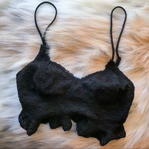 Free People Black Lace Bralette